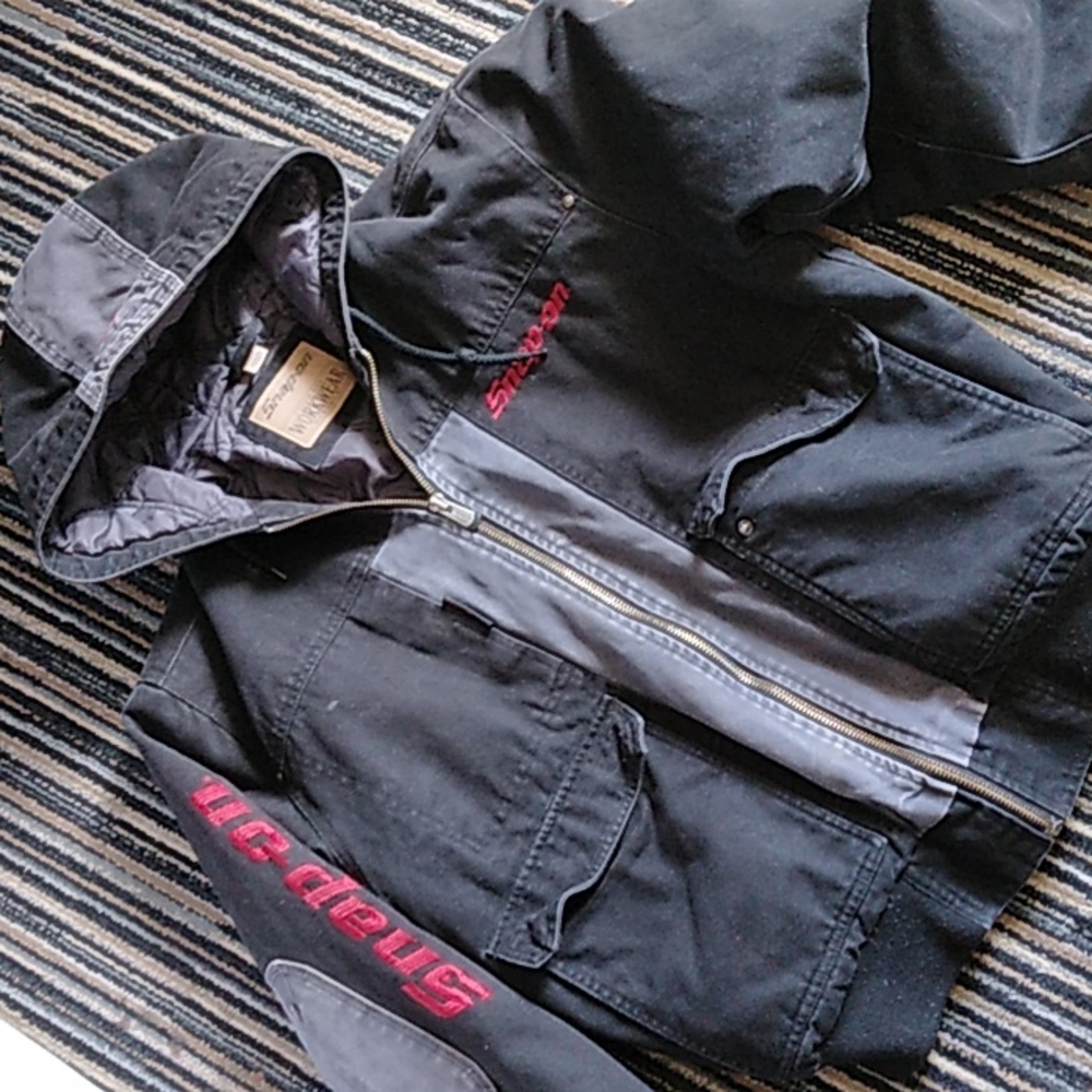 Snapon canvas jacket, medium, black